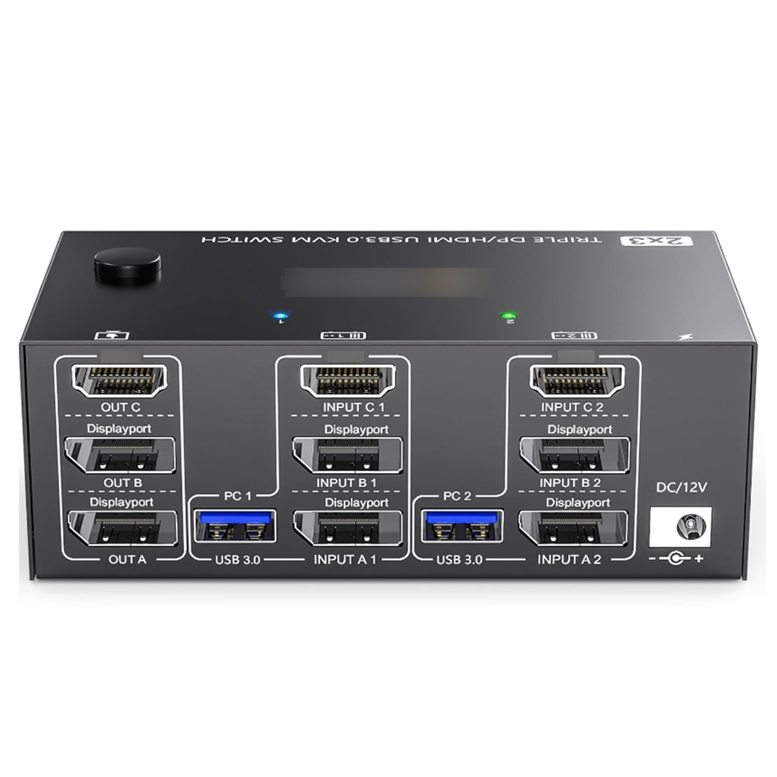Amazon.co.jp: Daconovo USB 3.0 KVMスイッチャー 2入力3出力 3